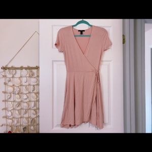 Pink Wrap Design Dress